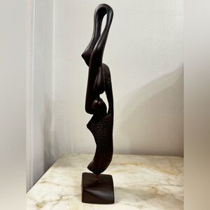 Ebony Hand Carving Abstract African Figurines Statues